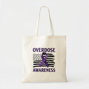 Tote Bag Mois de sensibilisation à la surdose Étiquette amé