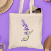 Tote Bag Mois des fleurs de naissance Juillet Delphinium No