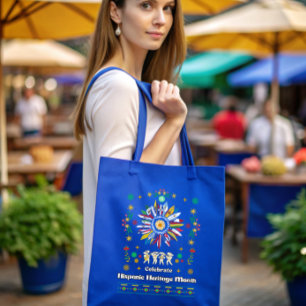 Tote Bag Mois du patrimoine hispanique Drapeaux latinos tou