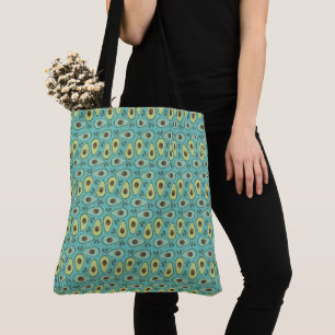 Tote Bag Moitié d'avocat amusante motif verdure