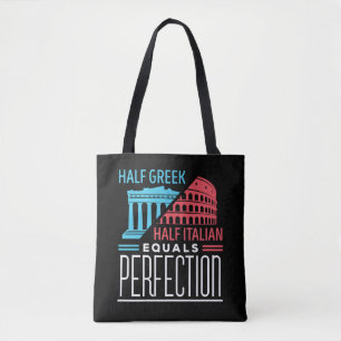 Tote Bag Moitié grec moitié italien égal perfection