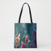 Tote Bag Molten Waves in Midnight Motion (Devant)