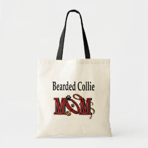 Tote Bag MOM de chien de collie barbu