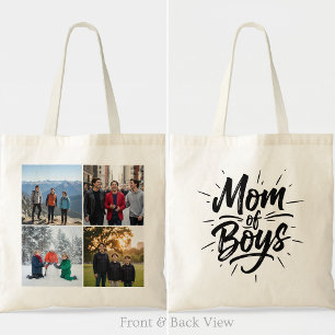 Tote Bag Mom des Garçons Pinceau Script Quatre Grille de Ph