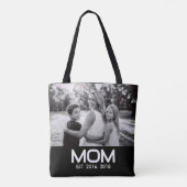 Tote Bag Mom Established Bold Black Photo (Dos)