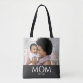 Tote Bag Mom Established Classic Caps Black Photo (Devant)