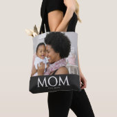 Tote Bag Mom Established Classic Caps Black Photo (De près)