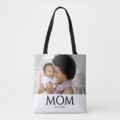 Tote Bag Mom Established Classic Caps White Photo (Devant)