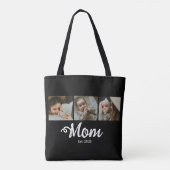 Tote Bag Mom Established Modern Bold Script Black 3 Photo (Dos)