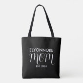 Tote Bag Mom Established New Mom Gift White Custom Name (Dos)