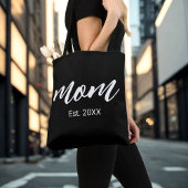 Tote Bag Mom Established New Mom Script Gift