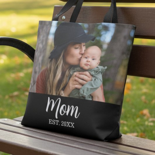 Tote Bag Mom Established Photo Mother's Day