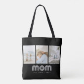 Tote Bag Mom Established Retro Script Black 3 Photo (Dos)