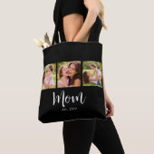 Tote Bag Mom Established Script Black 3 Photo (De près)