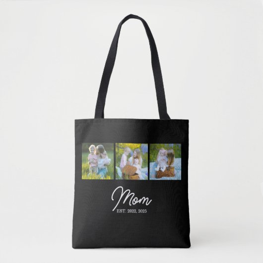 Tote Bag Mom Established Script Black 3 Photo (Devant)