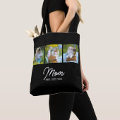Tote Bag Mom Established Script Black 3 Photo (De près)