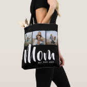 Tote Bag Mom Established Script Black 3 Photo (De près)