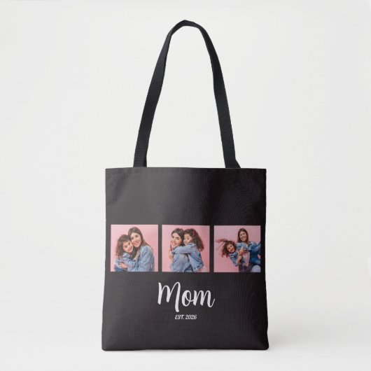 Tote Bag Mom Established Script Black 3 Photo  (Devant)