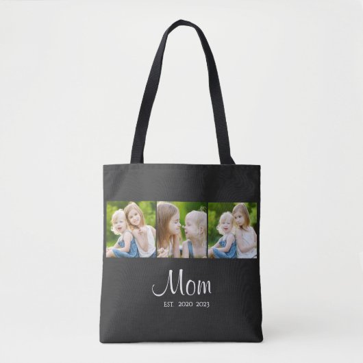 Tote Bag Mom Established Script Black 3 Photo (Devant)