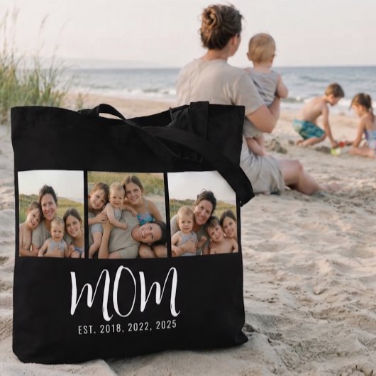 Tote Bag Mom Established Script Black 3 Photo