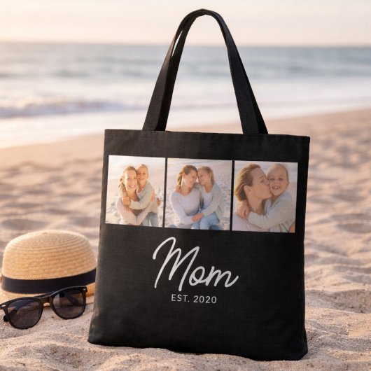 Tote Bag Mom Established Script Black 3 Photo