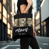 Tote Bag Mom Established Script Black 3 Photo