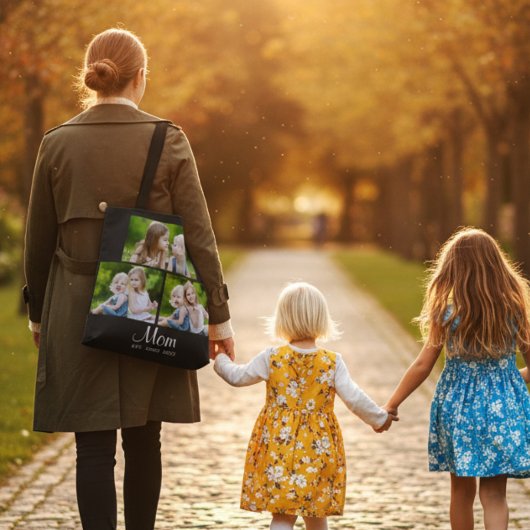 Tote Bag Mom Established Script Black 3 Photo