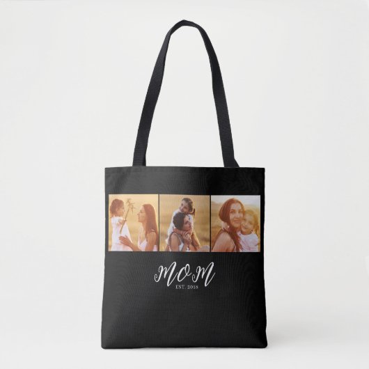 Tote Bag Mom Established Script Black 3 Photo (Devant)
