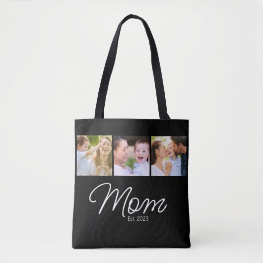 Tote Bag Mom Established Script Black 3 Photo (Devant)