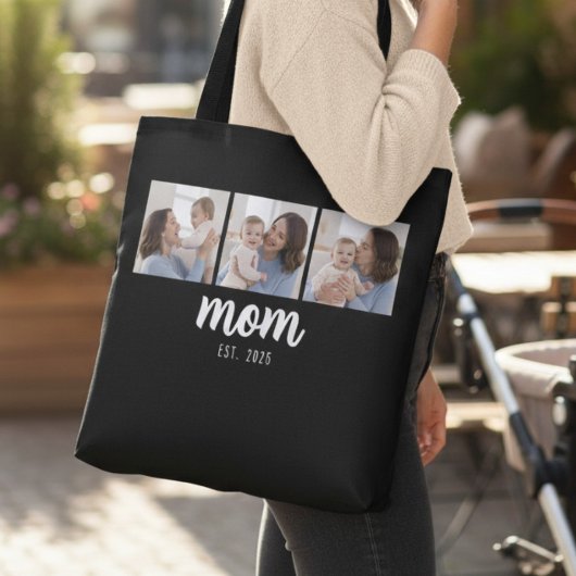 Tote Bag Mom Established Script Black 3 Photos