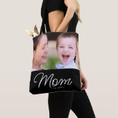 Tote Bag Mom Established Script Black Photo (De près)
