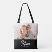 Tote Bag Mom Established Script Black Photo (Dos)