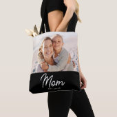 Tote Bag Mom Established Script Black Photo (De près)