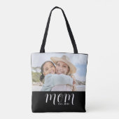 Tote Bag Mom Established Script Black Photo (Dos)
