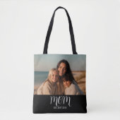 Tote Bag Mom Established Script Black Photo (Devant)