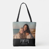 Tote Bag Mom Established Script Black Photo (Dos)