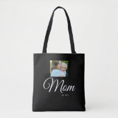 Tote Bag Mom Established Script Black Photo Gift (Devant)