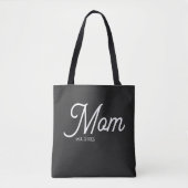 Tote Bag Mom Established White Script (Devant)