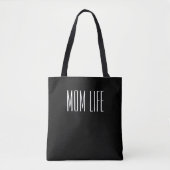Tote Bag "MOM LIFE" texte simple personnalisé (Devant)