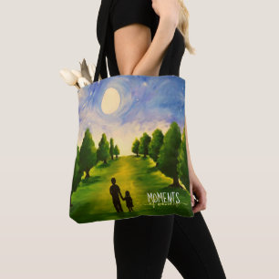 Tote Bag Moments d'émerveillement Lune marche dans les bois