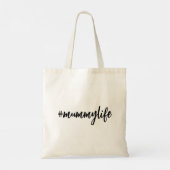 Tote Bag #MomLife | Design de script de maternité moderne (Dos)