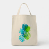 Tote Bag Momona Pineapple Hawaiian Tropical Turq (Dos)