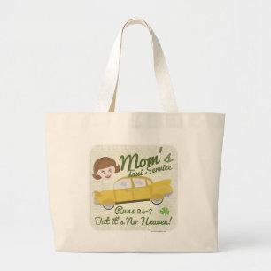 Tote Bag Moms Taxi Service Drôle Citation Cartoon Grand