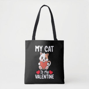 Tote Bag Mon chat est mon jour de la Saint-Valentin drôle a