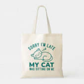 Tote Bag Mon chat était assis sur moi (Dos)