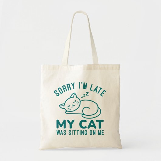Tote Bag Mon chat était assis sur moi (Devant)