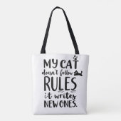 Tote Bag Mon chat ne suit pas les règles (Dos)