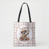 Tote Bag Mon Chien A Fleas Ukulele Tuning Chanson (Devant)