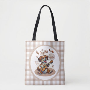 Tote Bag Mon Chien A Fleas Ukulele Tuning Chanson