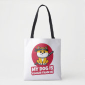 Tote Bag Mon chien est Glacière que moi Drôle Ninja (Devant)